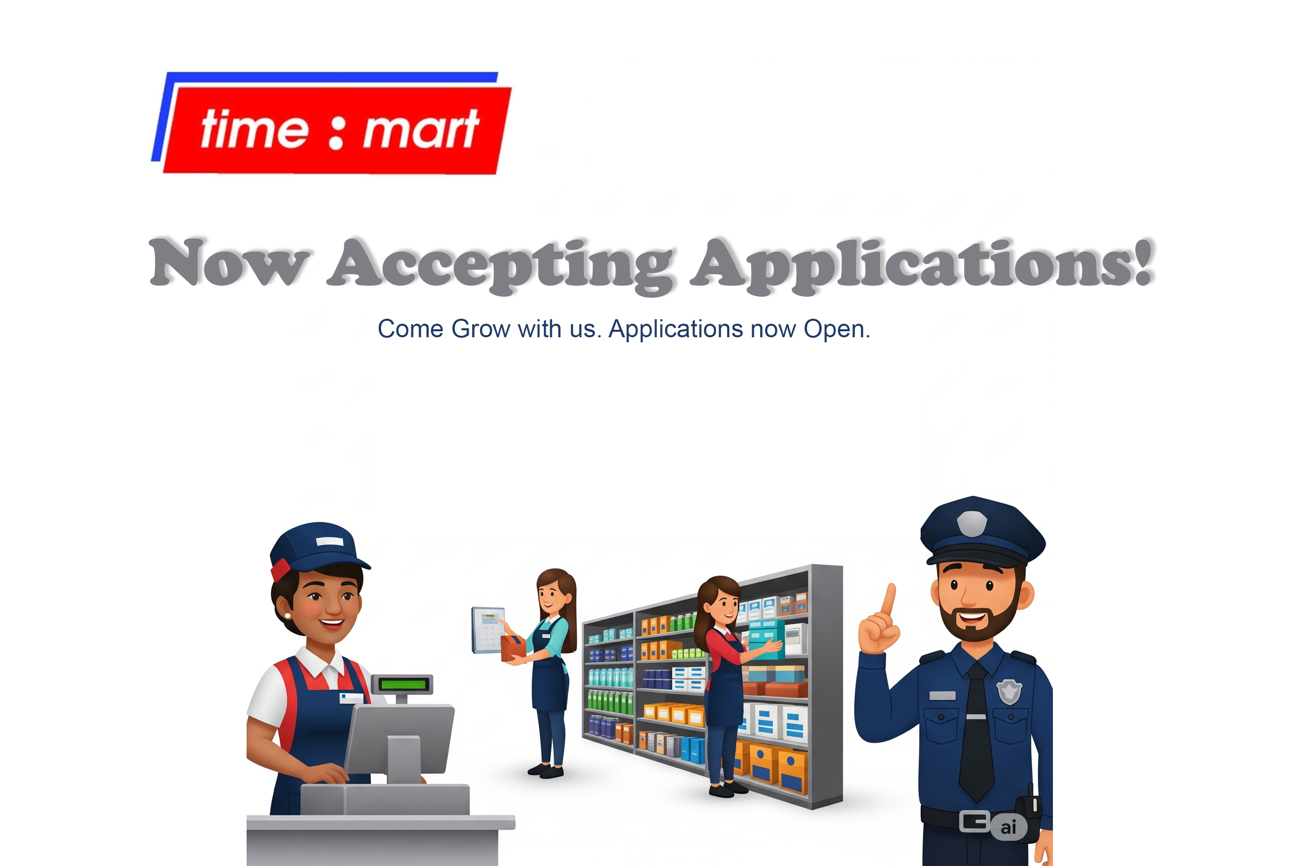Time Mart Now Accepting Applications